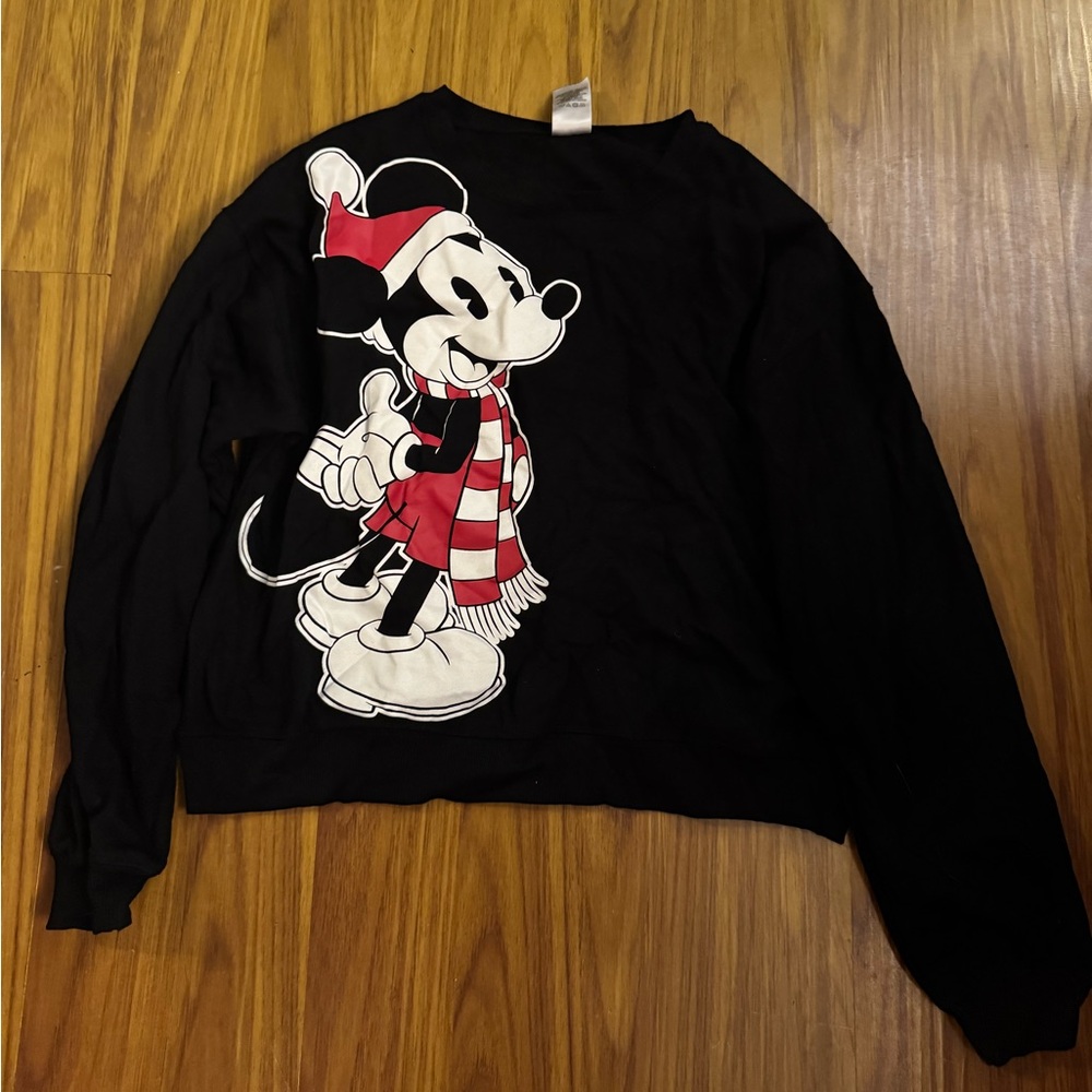 Mickey Mouse Black Sweater size large boys